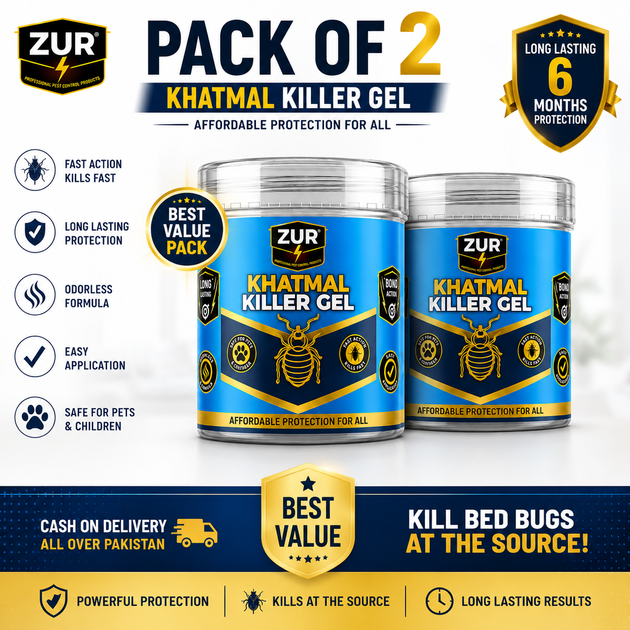ZUR Khatmal Killer Gel | Best Bed Bug Killer Gel in Pakistan
