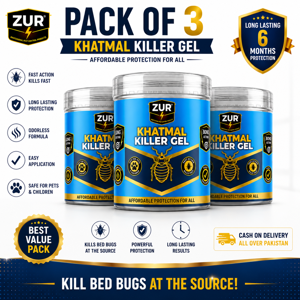 ZUR Khatmal Killer Gel | Best Bed Bug Killer Gel in Pakistan